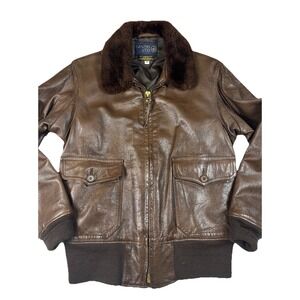 Flight Suits Ltd US Navy G-1 VTG Leather Flight Jacket Size Mens‎ Size 38 Brown